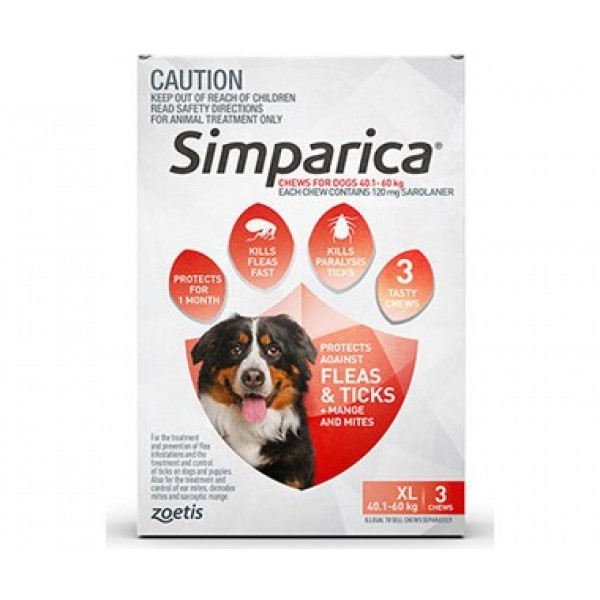 Simparica Red Extra Large Flea Tick Control